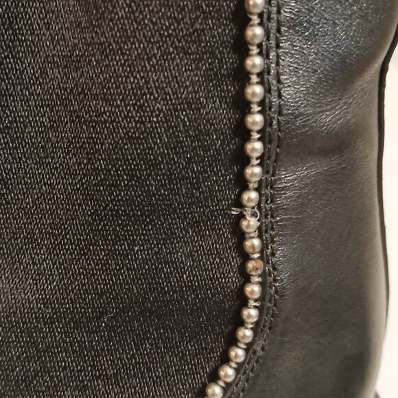 Coach Bowery Beadchain Black Leather Ankle Boots Women’s Size 6.5 B – Very Good - Picture 7 of 16